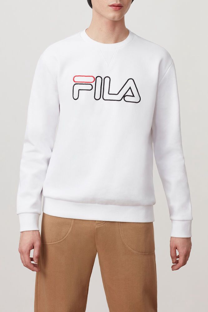 Fila Sweatshirt Herre Hvide Basil ELS-741526